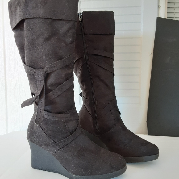 Canyon #🌹16 River Blues Women's Black Boots - Picture 4 of 11